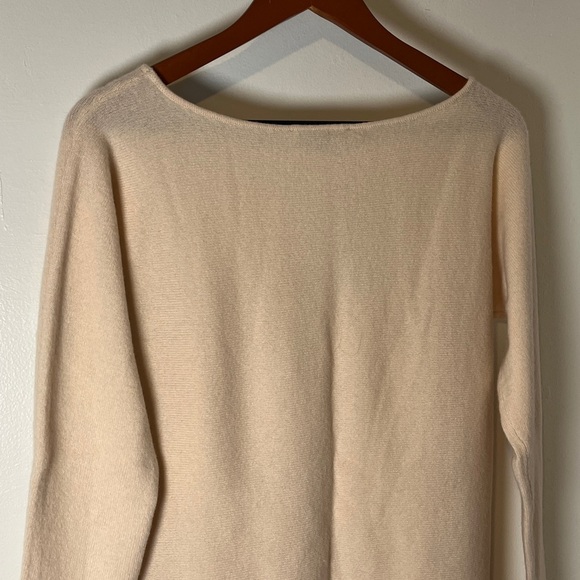 NWT Gentle Herd 100% Cashmere‎ Peach Boat Neck Oversized Sweater Sz S - Picture 7 of 10